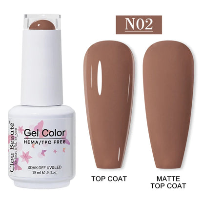 Clou Beauté HEMA & TPO Free Gel Nail Polish – 15ml Professional UV/LED compatible