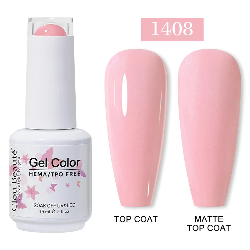 Clou Beauté HEMA & TPO Free Gel Nail Polish – 15ml Professional UV/LED compatible