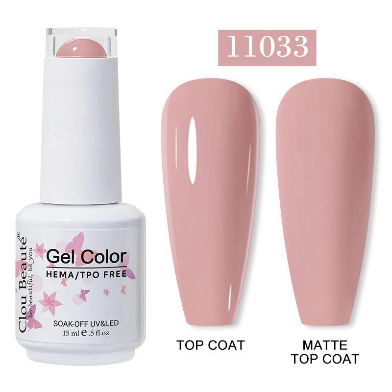Clou Beauté HEMA & TPO Free Gel Nail Polish – 15ml Professional UV/LED compatible
