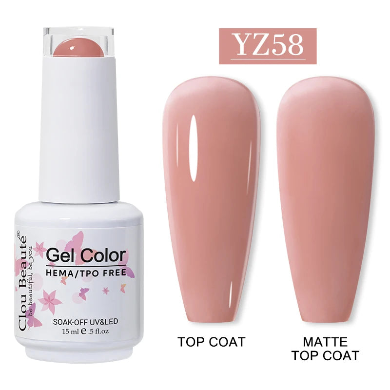 Clou Beauté HEMA & TPO Free Gel Nail Polish – 15ml Professional UV/LED compatible