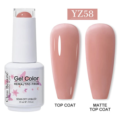 Clou Beauté HEMA & TPO Free Gel Nail Polish – 15ml Professional UV/LED compatible