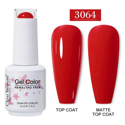 Clou Beauté HEMA & TPO Free Gel Nail Polish – 15ml Professional UV/LED compatible