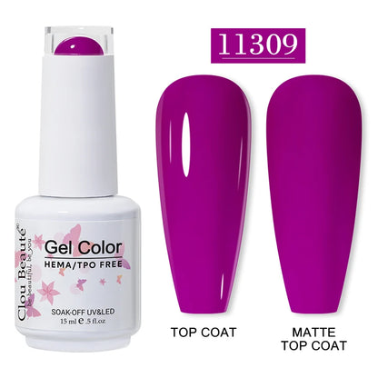 Clou Beauté HEMA & TPO Free Gel Nail Polish – 15ml Professional UV/LED compatible