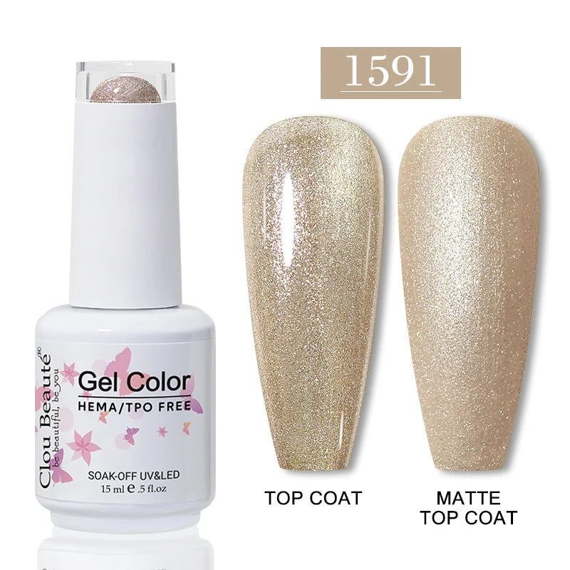 Clou Beauté HEMA & TPO Free Gel Nail Polish – 15ml Professional UV/LED compatible