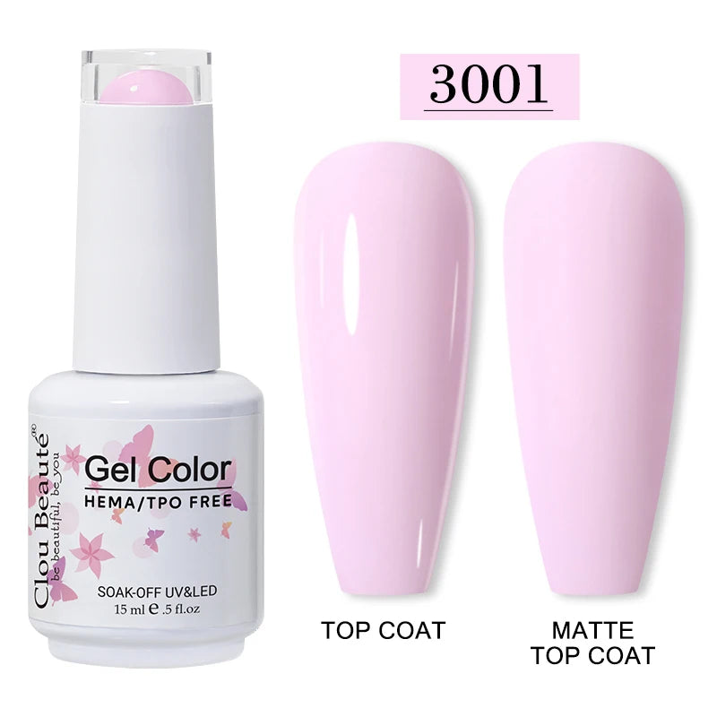 Clou Beauté HEMA & TPO Free Gel Nail Polish – 15ml Professional UV/LED compatible