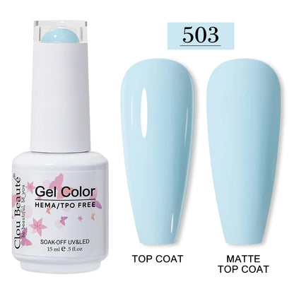 Clou Beauté HEMA & TPO Free Gel Nail Polish – 15ml Professional UV/LED compatible