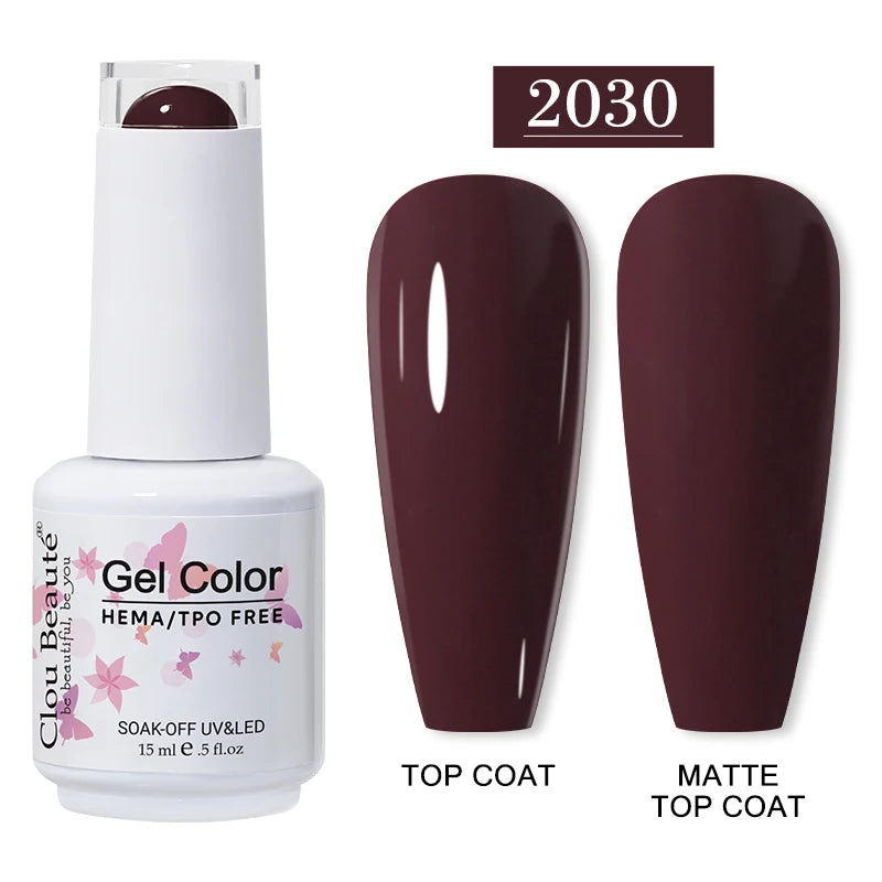 Clou Beauté HEMA & TPO Free Gel Nail Polish – 15ml Professional UV/LED compatible