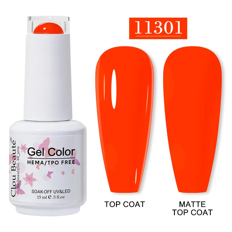 Clou Beauté HEMA & TPO Free Gel Nail Polish – 15ml Professional UV/LED compatible