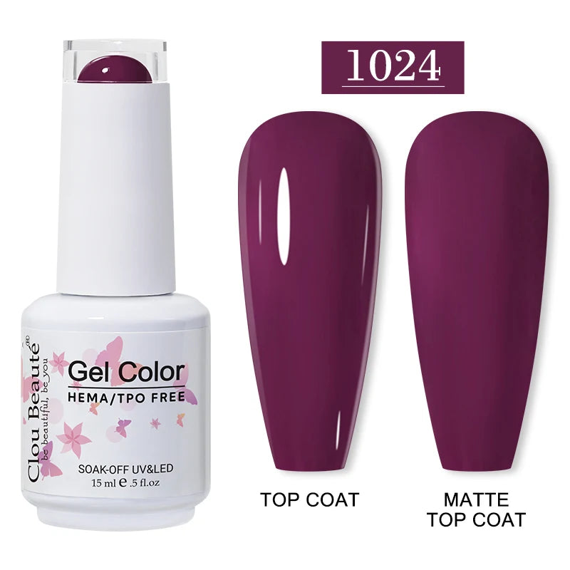 Clou Beauté HEMA & TPO Free Gel Nail Polish – 15ml Professional UV/LED compatible