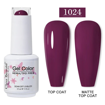 Clou Beauté HEMA & TPO Free Gel Nail Polish – 15ml Professional UV/LED compatible