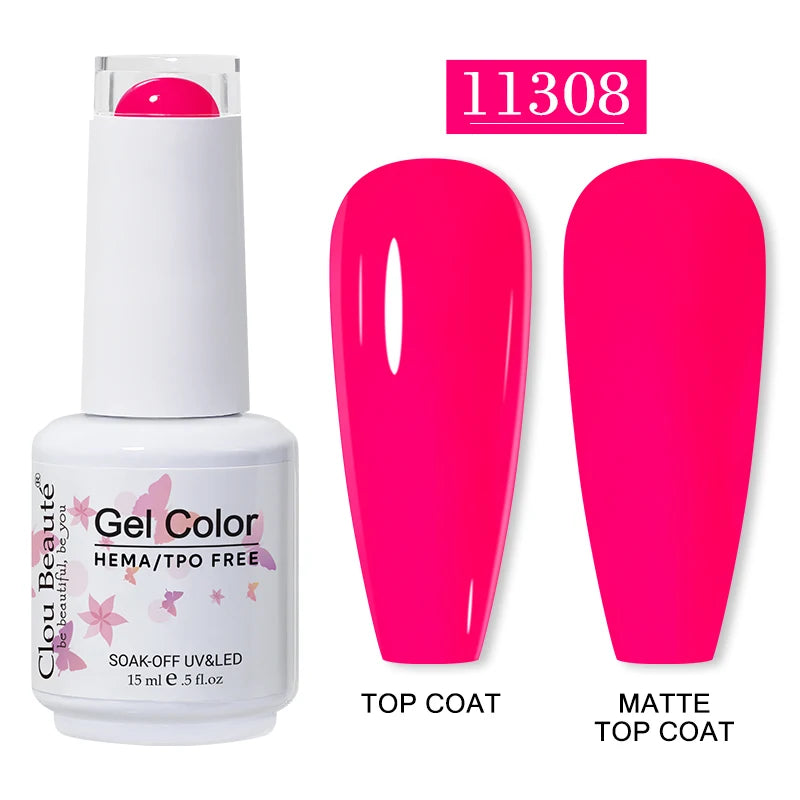 Clou Beauté HEMA & TPO Free Gel Nail Polish – 15ml Professional UV/LED compatible