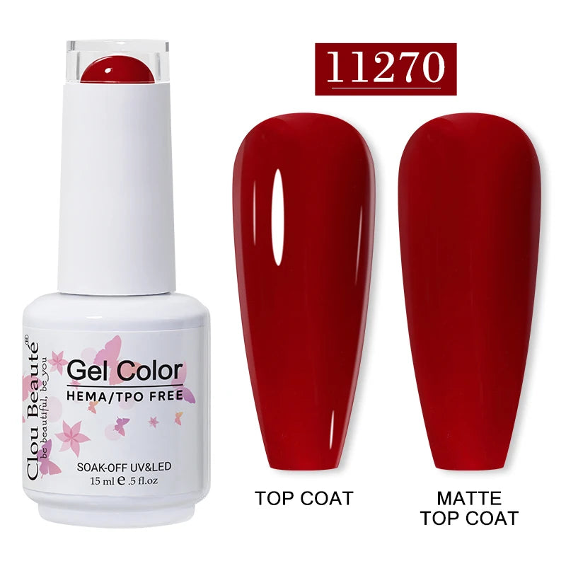 Clou Beauté HEMA & TPO Free Gel Nail Polish – 15ml Professional UV/LED compatible