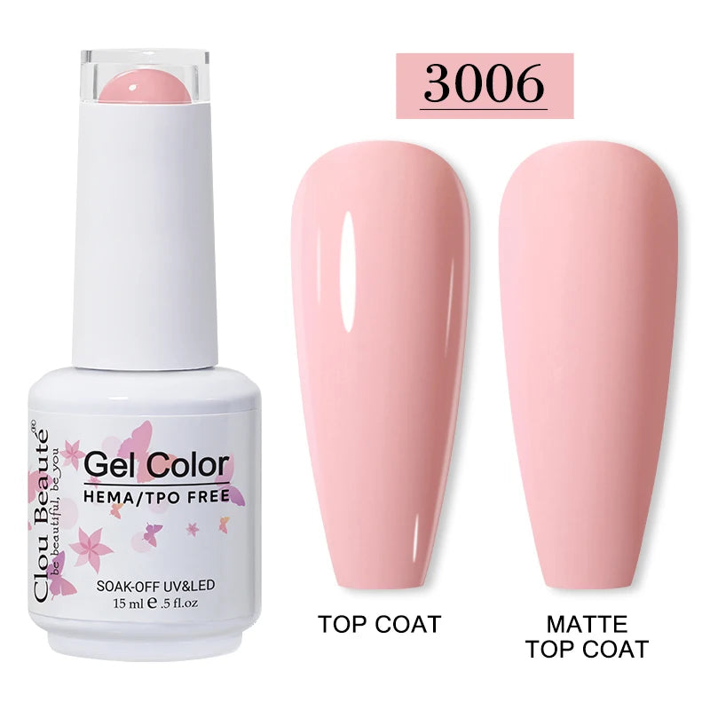 Clou Beauté HEMA & TPO Free Gel Nail Polish – 15ml Professional UV/LED compatible