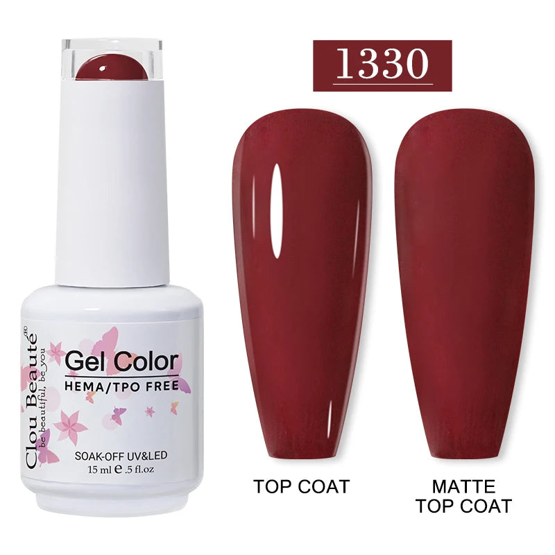 Clou Beauté HEMA & TPO Free Gel Nail Polish – 15ml Professional UV/LED compatible