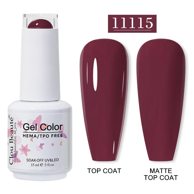 Clou Beauté HEMA & TPO Free Gel Nail Polish – 15ml Professional UV/LED compatible