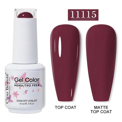 Clou Beauté HEMA & TPO Free Gel Nail Polish – 15ml Professional UV/LED compatible