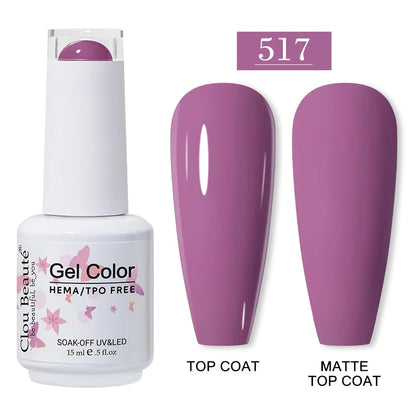 Clou Beauté HEMA & TPO Free Gel Nail Polish – 15ml Professional UV/LED compatible