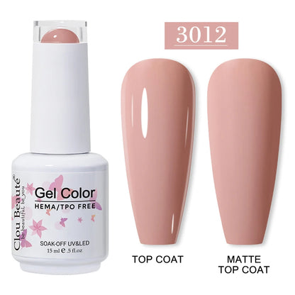 Clou Beauté HEMA & TPO Free Gel Nail Polish – 15ml Professional UV/LED compatible