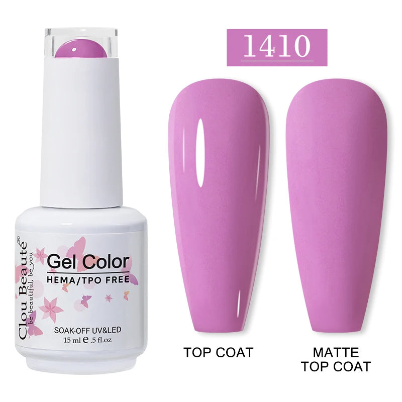Clou Beauté HEMA & TPO Free Gel Nail Polish – 15ml Professional UV/LED compatible