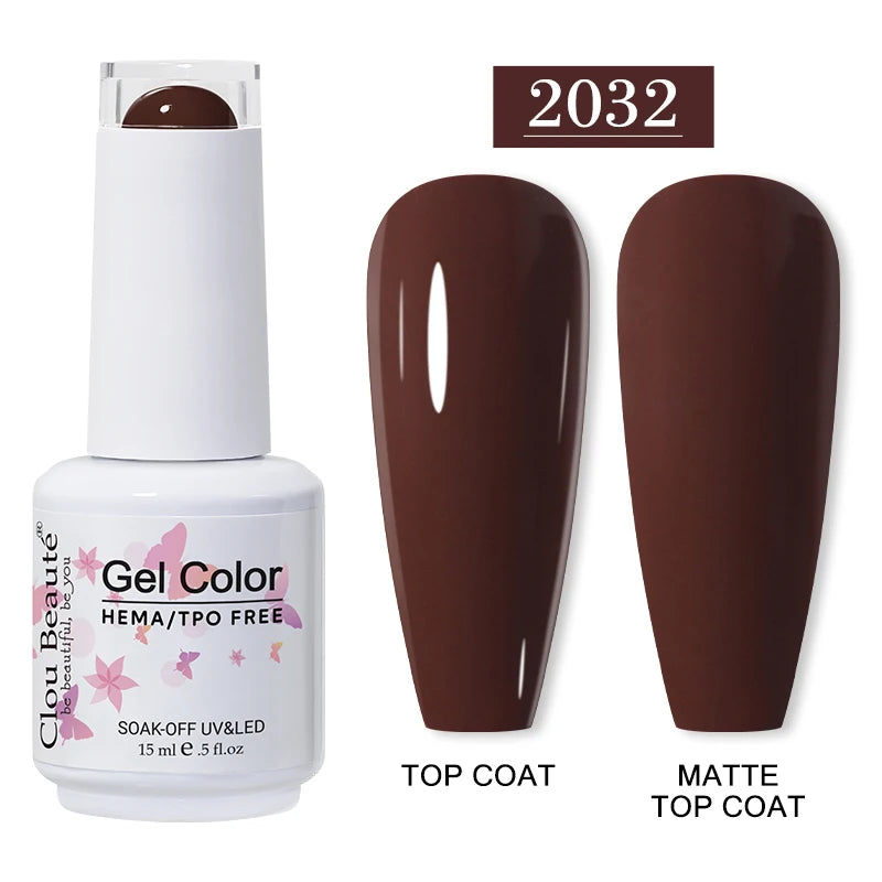 Clou Beauté HEMA & TPO Free Gel Nail Polish – 15ml Professional UV/LED compatible