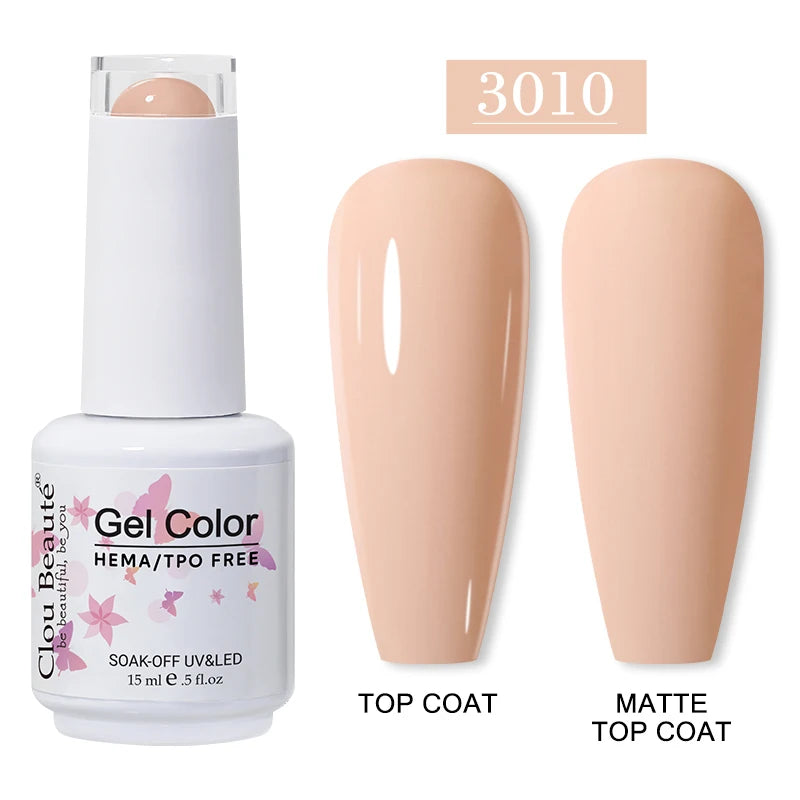 Clou Beauté HEMA & TPO Free Gel Nail Polish – 15ml Professional UV/LED compatible