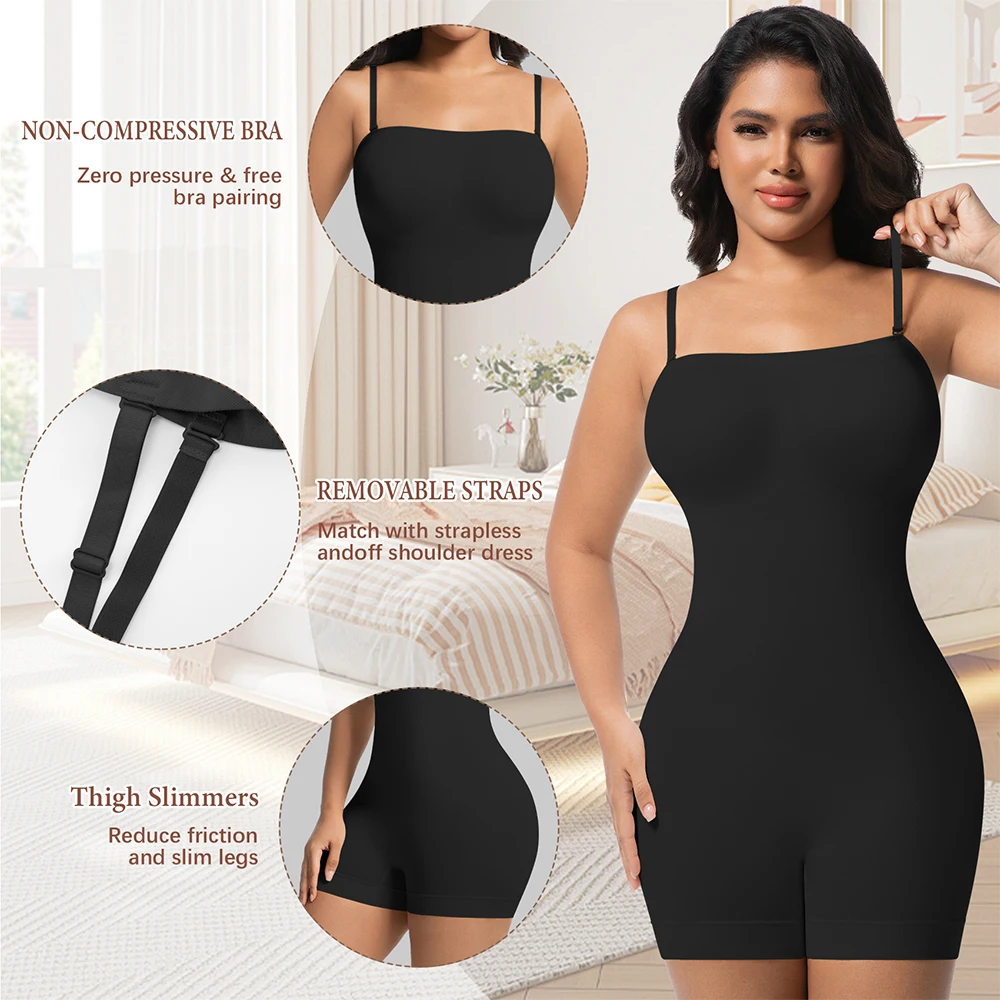 SculptEase Strapless Shapewear Bodysuit – Seamless Tummy Control & Curve-Enhancing Support