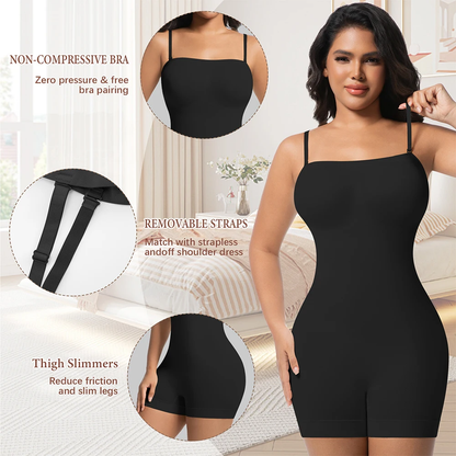 SculptEase Strapless Shapewear Bodysuit – Seamless Tummy Control & Curve-Enhancing Support