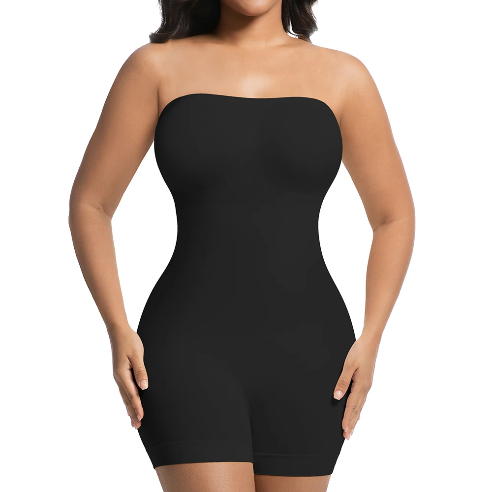 SculptEase Strapless Shapewear Bodysuit – Seamless Tummy Control & Curve-Enhancing Support