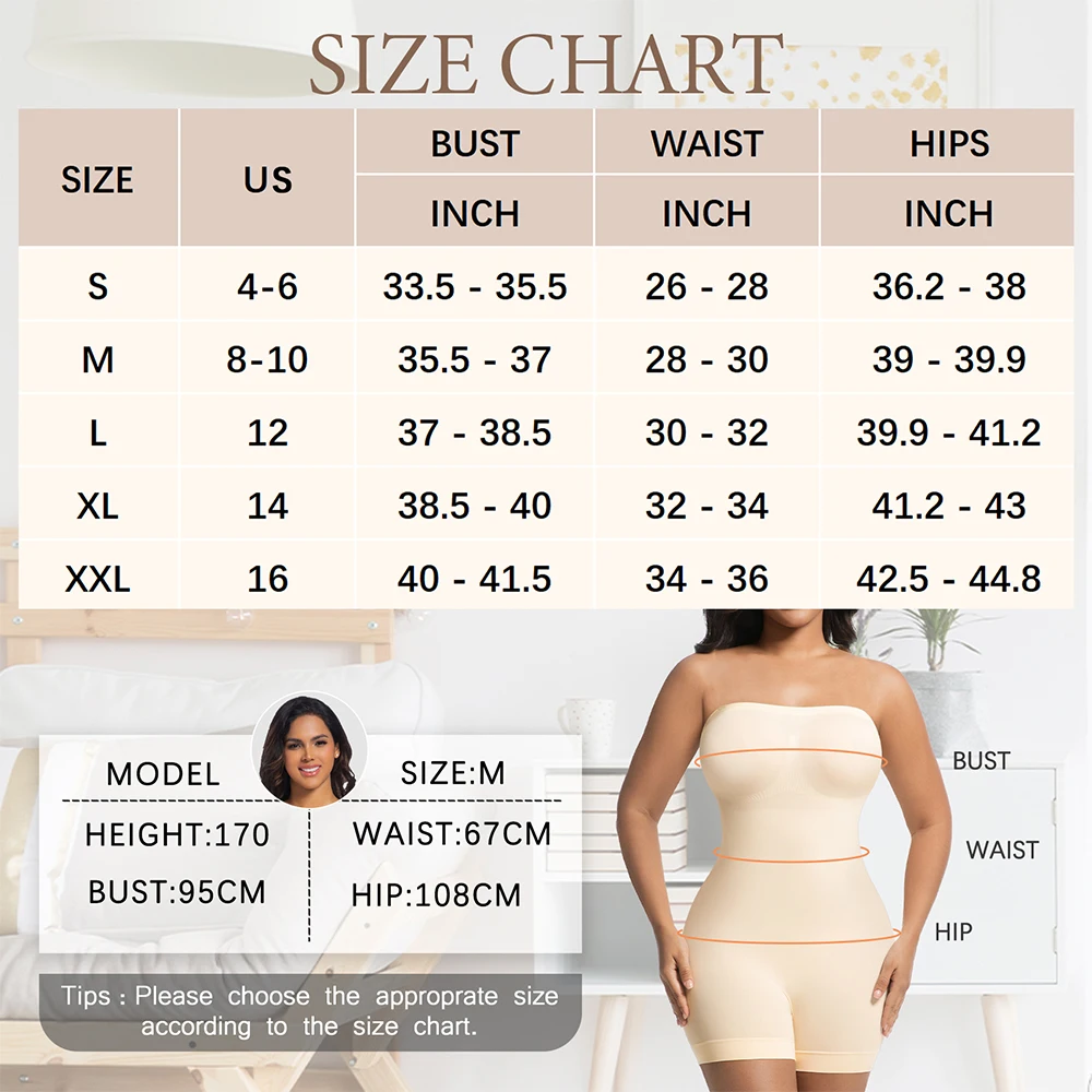 SculptEase Strapless Shapewear Bodysuit – Seamless Tummy Control & Curve-Enhancing Support