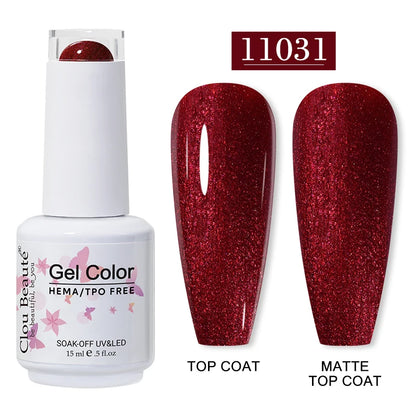 Clou Beauté HEMA & TPO Free Gel Nail Polish – 15ml Professional UV/LED compatible