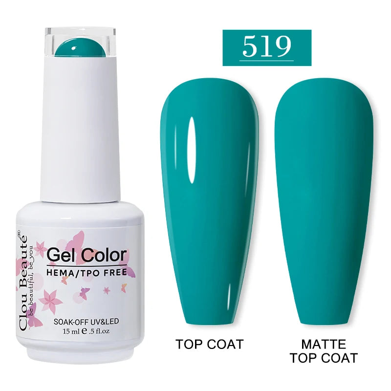 Clou Beauté HEMA & TPO Free Gel Nail Polish – 15ml Professional UV/LED compatible