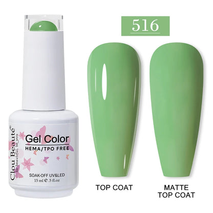 Clou Beauté HEMA & TPO Free Gel Nail Polish – 15ml Professional UV/LED compatible