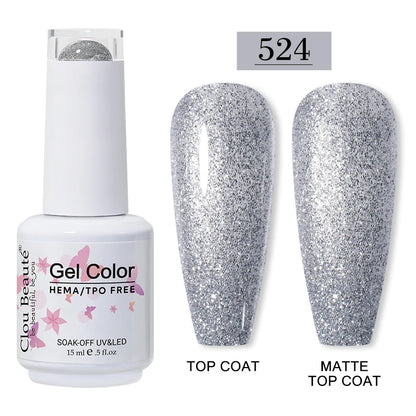 Clou Beauté HEMA & TPO Free Gel Nail Polish – 15ml Professional UV/LED compatible