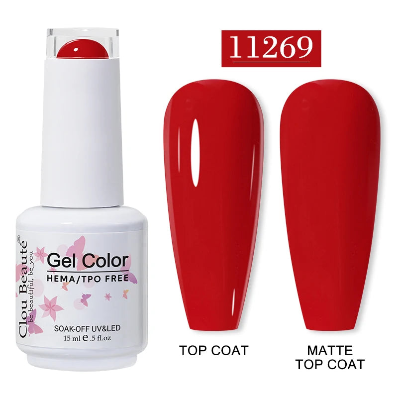 Clou Beauté HEMA & TPO Free Gel Nail Polish – 15ml Professional UV/LED compatible