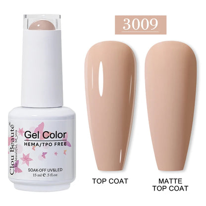 Clou Beauté HEMA & TPO Free Gel Nail Polish – 15ml Professional UV/LED compatible