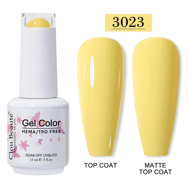 Clou Beauté HEMA & TPO Free Gel Nail Polish – 15ml Professional UV/LED compatible