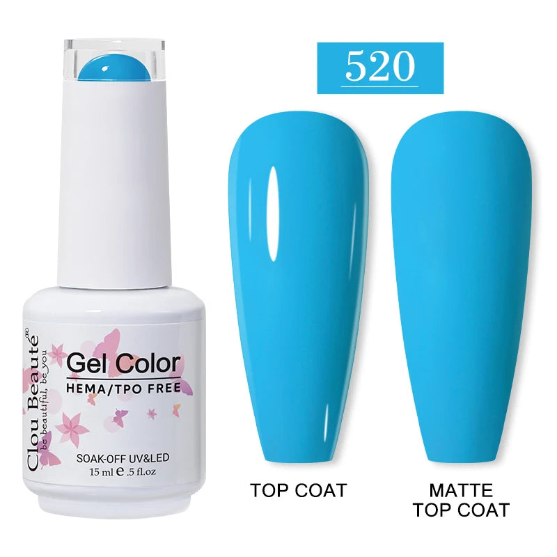 Clou Beauté HEMA & TPO Free Gel Nail Polish – 15ml Professional UV/LED compatible