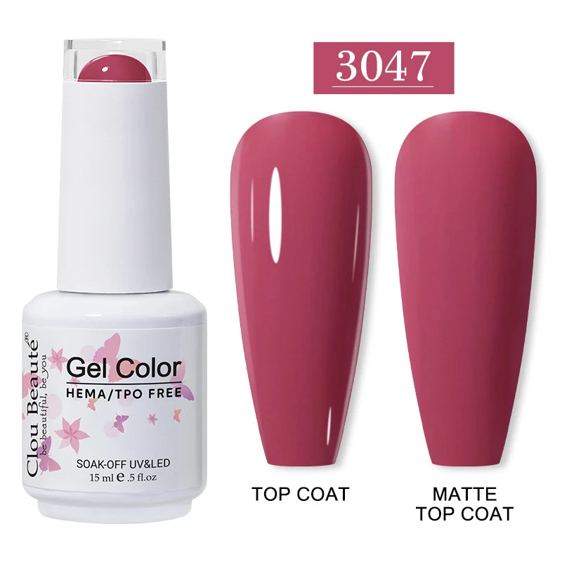 Clou Beauté HEMA & TPO Free Gel Nail Polish – 15ml Professional UV/LED compatible