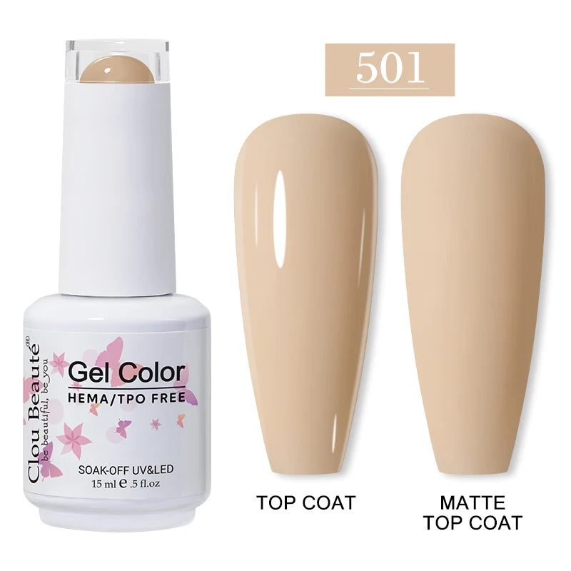 Clou Beauté HEMA & TPO Free Gel Nail Polish – 15ml Professional UV/LED compatible