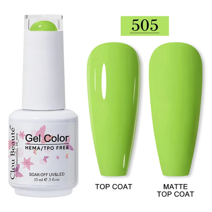 Clou Beauté HEMA & TPO Free Gel Nail Polish – 15ml Professional UV/LED compatible