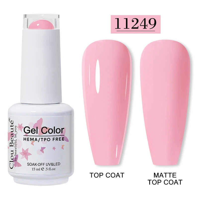 Clou Beauté HEMA & TPO Free Gel Nail Polish – 15ml Professional UV/LED compatible