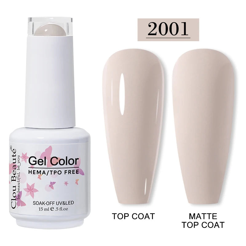 Clou Beauté HEMA & TPO Free Gel Nail Polish – 15ml Professional UV/LED compatible