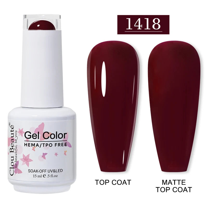 Clou Beauté HEMA & TPO Free Gel Nail Polish – 15ml Professional UV/LED compatible