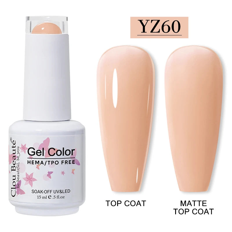 Clou Beauté HEMA & TPO Free Gel Nail Polish – 15ml Professional UV/LED compatible