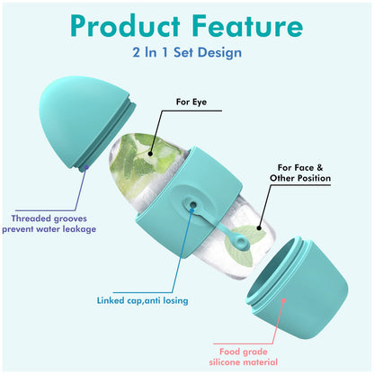 Silicone Ice Face Roller Contour Shrink Pores Remove Dark Circles Massage Skin Beauty Facial Roller for Eyes Neck Skin Care Tool