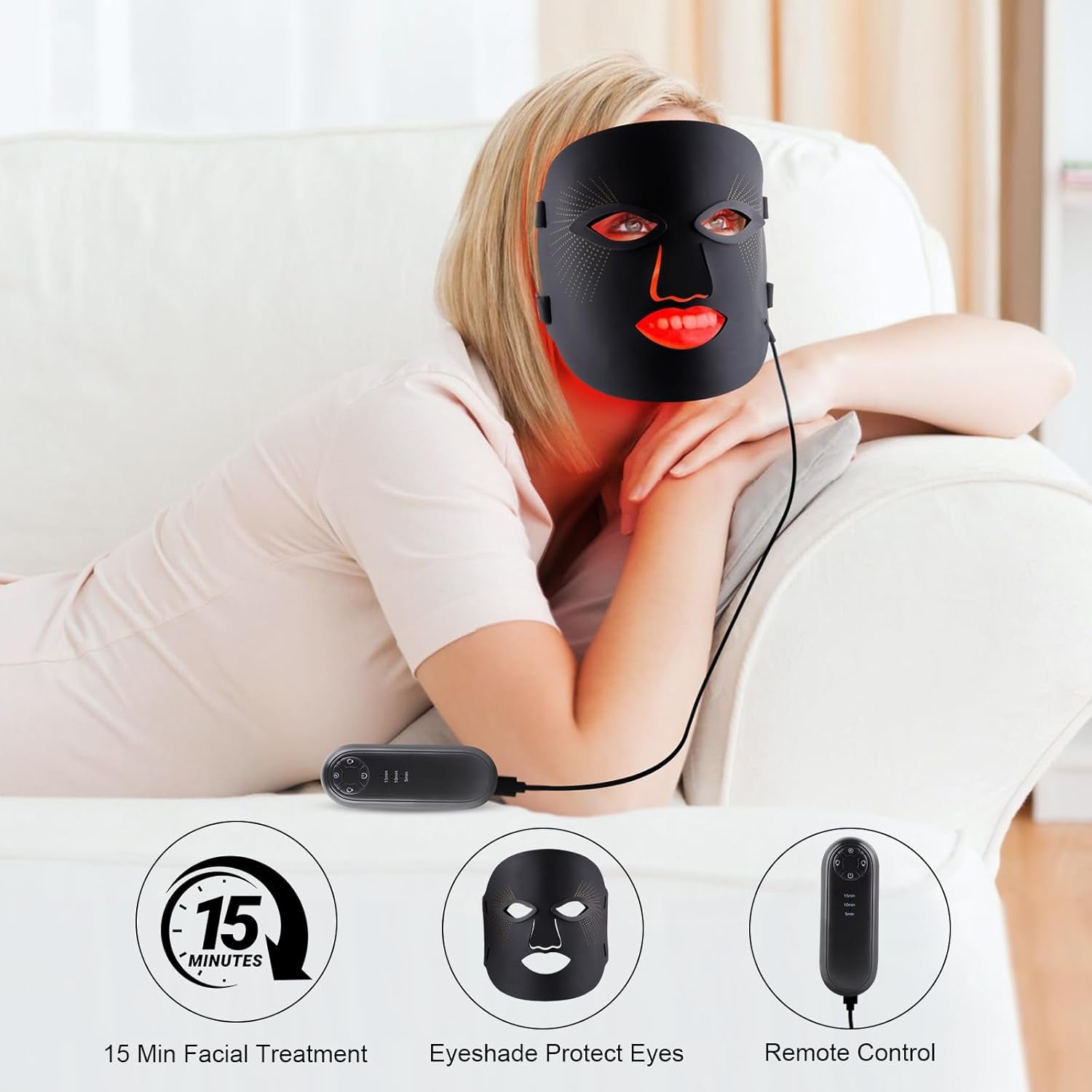 LumiGlow 7-Color LED Red Light Therapy Mask – Advanced At-Home Skin Rejuvenation