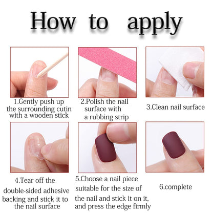 Black Press on Nails Medium Almond Fake Nails Matte False Nails Press Ons with Designs French Tip Acrylic Full Cover Glue on Nails Halloween Stick on Nail for Women Manicure 24 Pcs